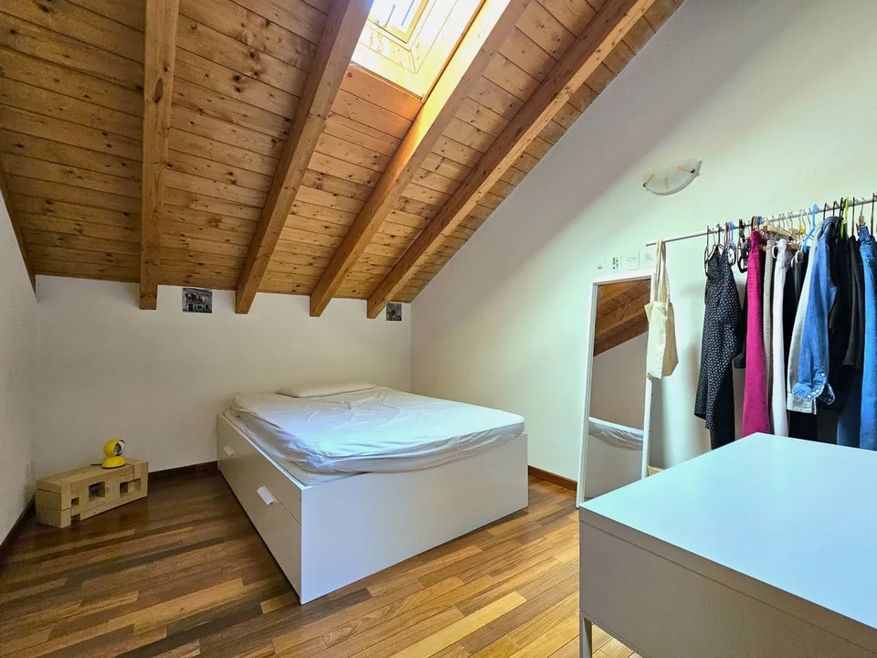 Centre de Mendrisio : Vaste et fascinante mansarde 4,5 pièces dans un immeuble d'époque