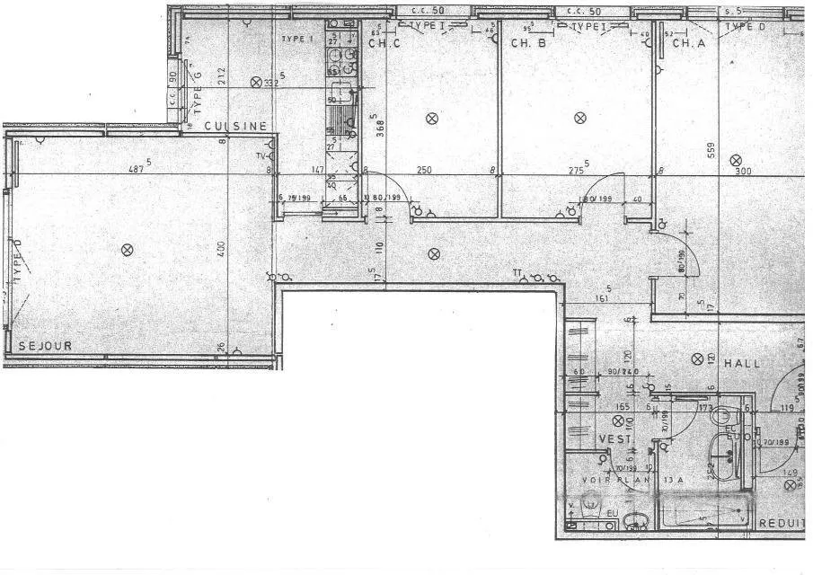 Appartement de 4 pièces au 3ème étage proche du centre ville