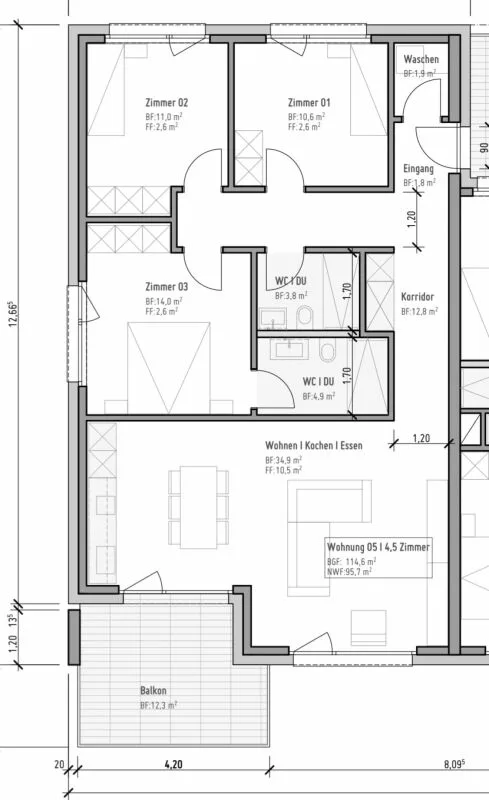 Attractive 4.5-room apartment in the heart of Niederbipp - New building 2026
