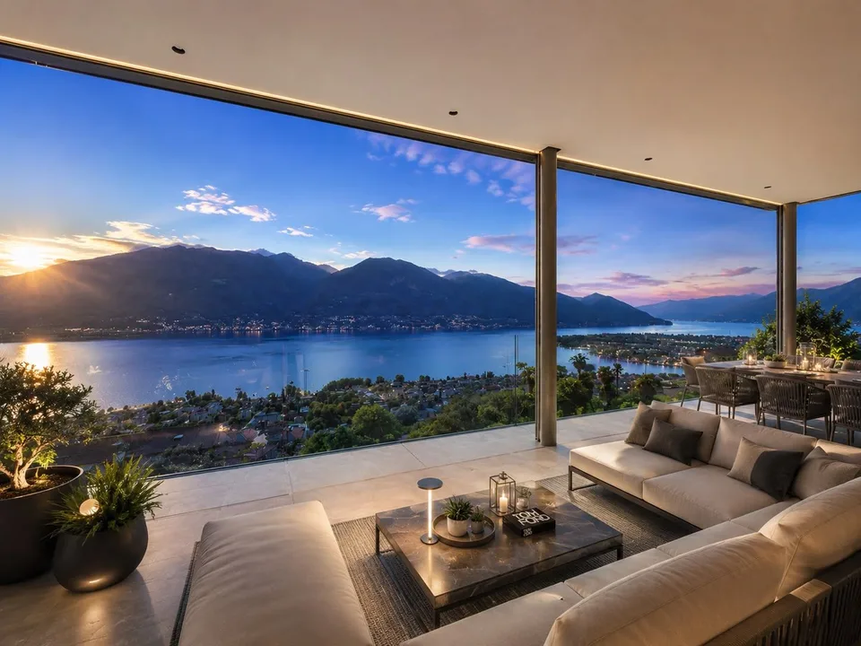 Luxe et élégance: penthouse exclusif 4.5 pièces avec piscine à Brione sopra Minusio