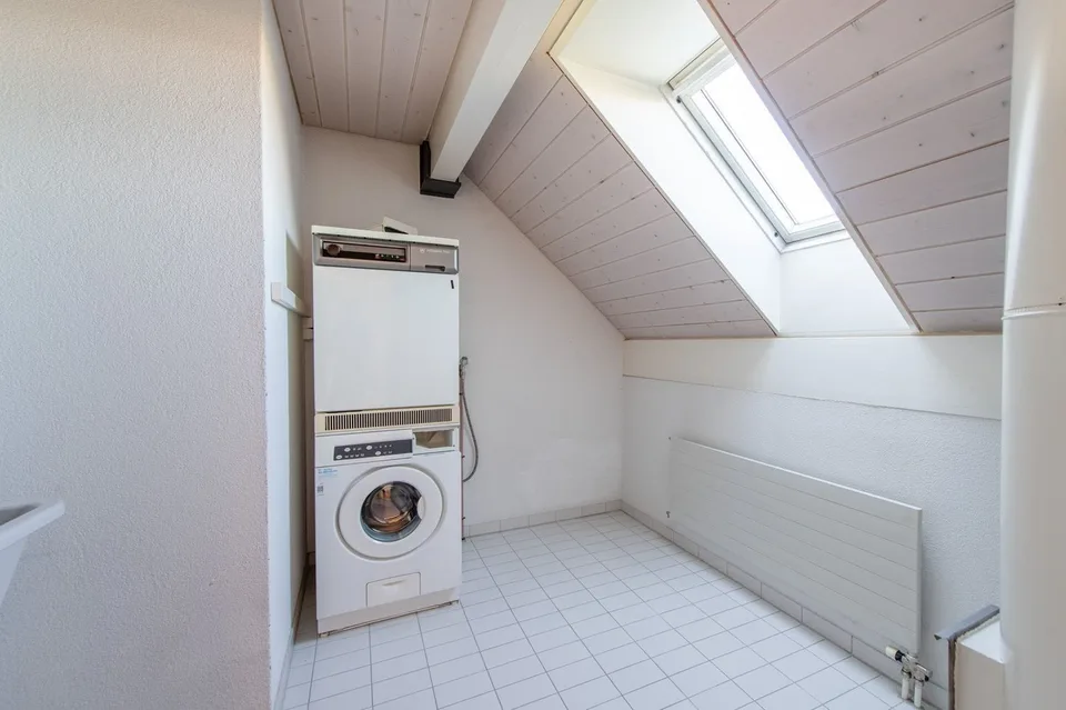 Duplex-Highlight mit Waschturm, Réduit & Cheminée
