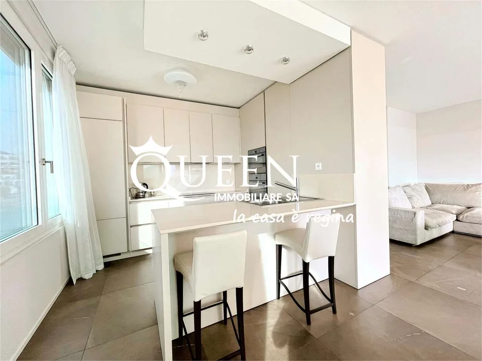 Lugano-Cassarate: luxueux 4.5 pièces, 150 m², loggia, vue sur le lac