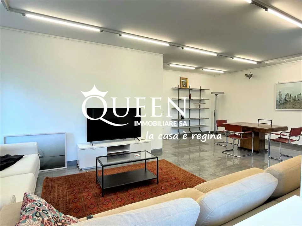 Lugano centre: appartement 5 pièces, 190 m², jardin privé, portique