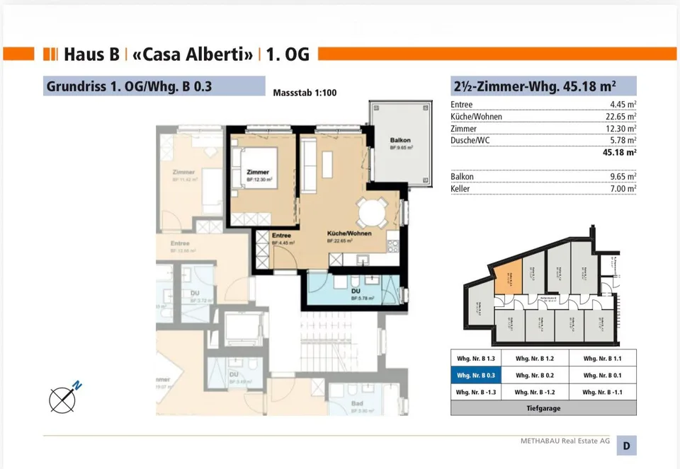 Einzug ab sofort: Moderne 2.5-Zi.-Erstwohnung in der Überbauung «Casa Alberti» (Haus B)