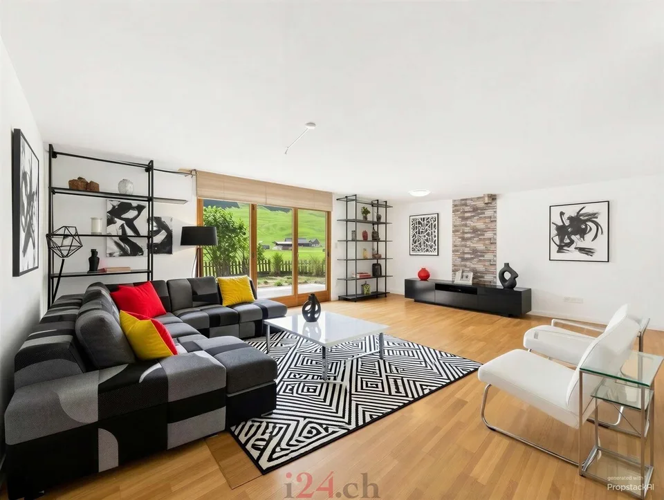 Casa a schiera di 6,5 locali con studio, giardino e vista sulla montagna