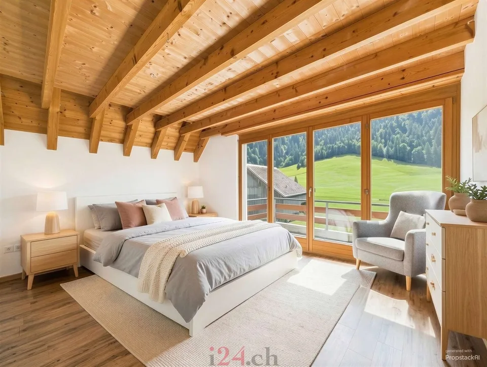 Casa a schiera di 6,5 locali con studio, giardino e vista sulla montagna