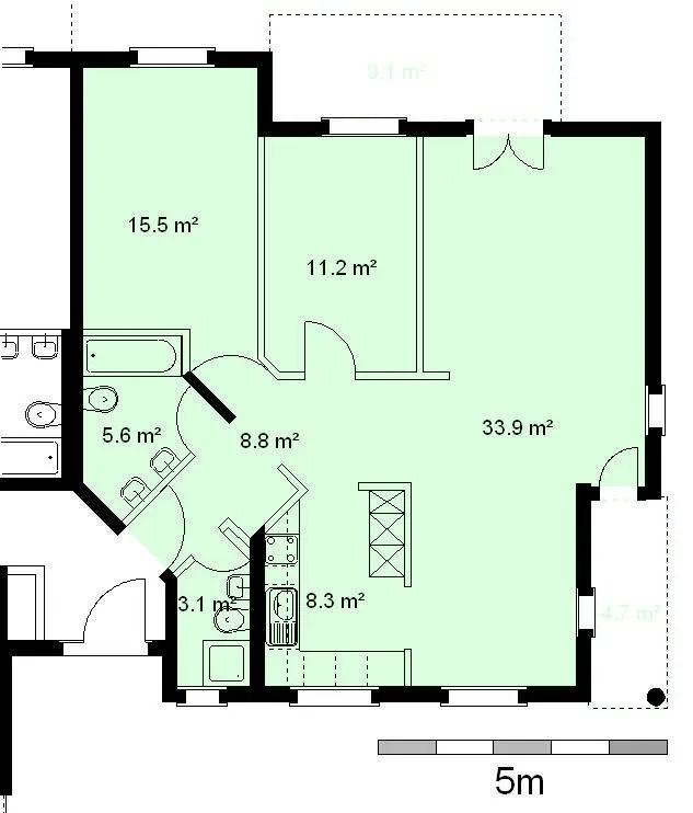 Jolie appartement de jardin à Rümlang