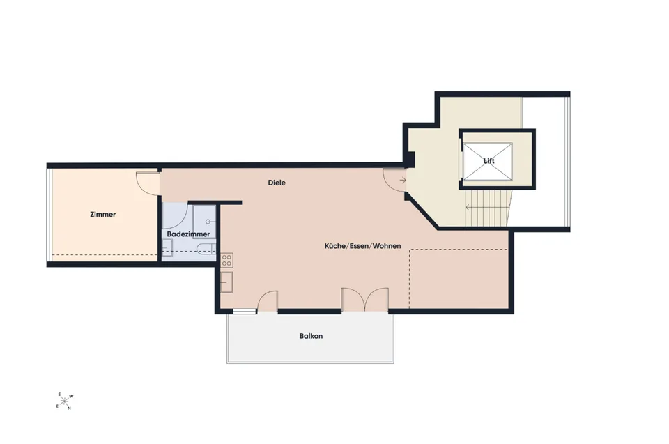 Traumhafte 2.5-Zi.-Dachwohnung in Stalden mit Lift & Weitblick