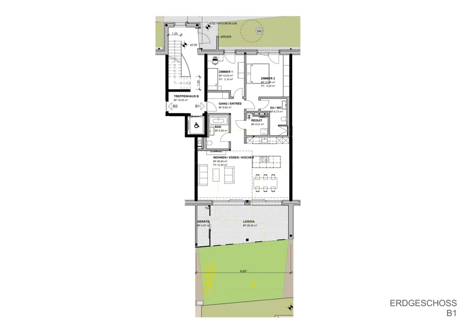 einzigartige 3.5 Zimmer Neubau-Gartenwohnungen mit hohem Qualitäts- und Ausbaustandart und eigenem Gartenanteil