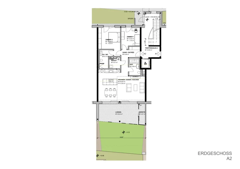 einzigartige 3.5 Zimmer Neubau-Gartenwohnungen mit hohem Qualitäts- und Ausbaustandart und eigenem Gartenanteil