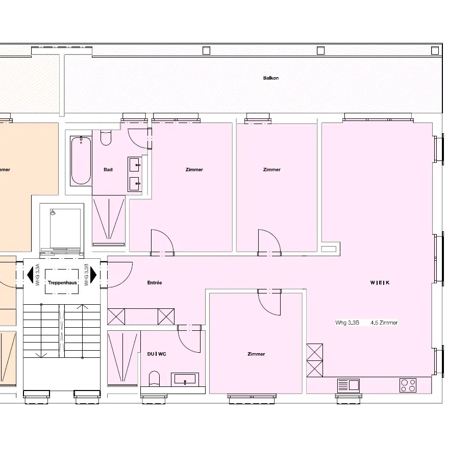 Modern 4.5-room attic apartment with large balcony – living in a prime location