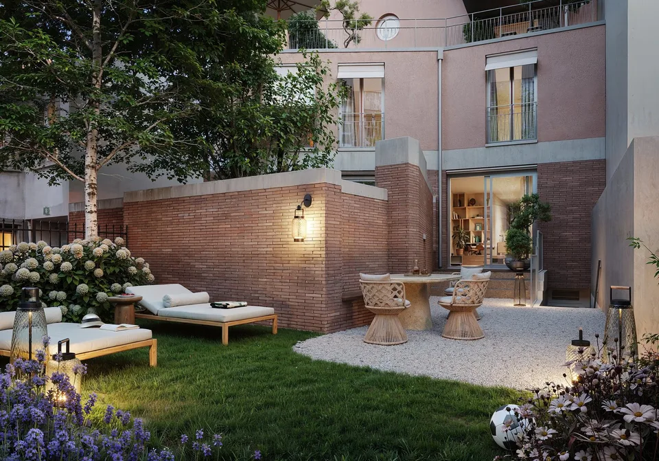 Maisonnette de jardin élégante avec des pièces surélevées sur 3 étages dans le projet CRAMERIE