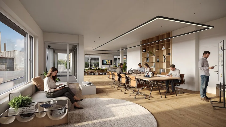 Commercial space with high visibility in a dynamic new building quarter