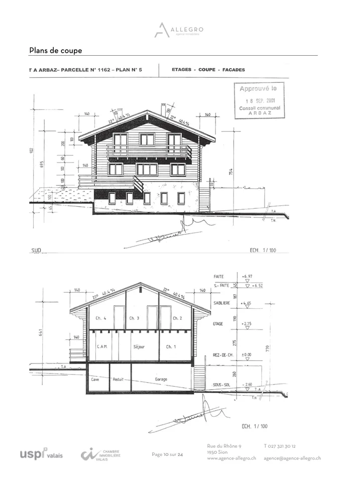 Arbaz, 5.5-room chalet of 175 m2 with garage and parking spaces