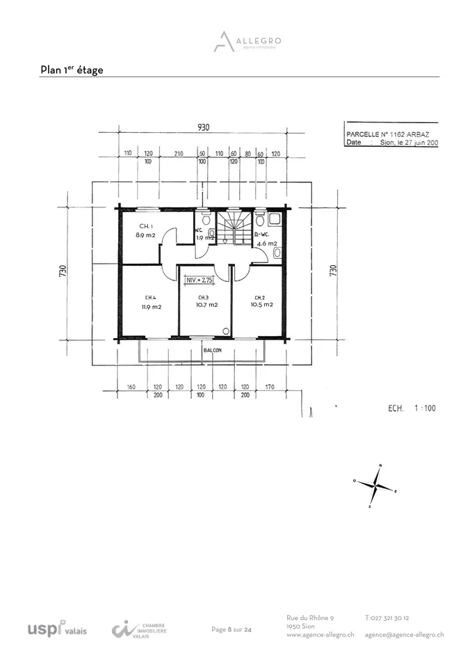 Arbaz, 5.5-room chalet of 175 m2 with garage and parking spaces