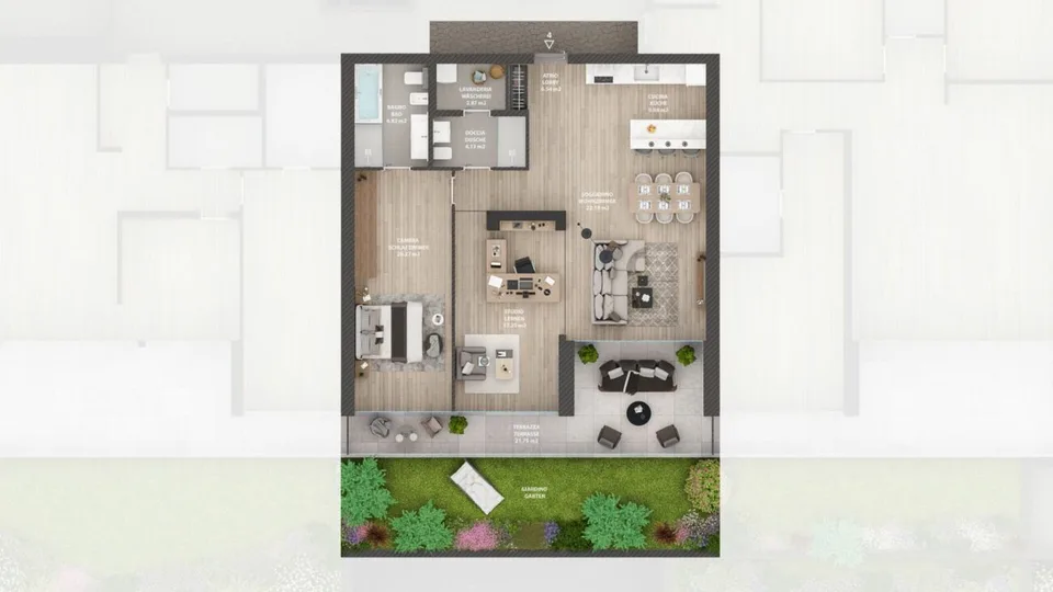Porta al Paradiso - Locarno Monti - Appartamento al piano terra di 3,5 locali (W4)