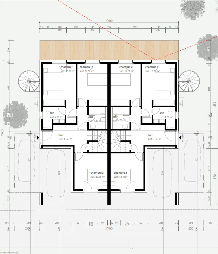 Villa mitoyenne neuve de haut standing – Châbles (FR) Vue sur le lac de Neuchâtel