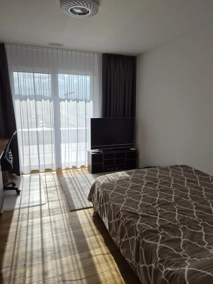 Modern 4.5-room attic apartment with countryside view