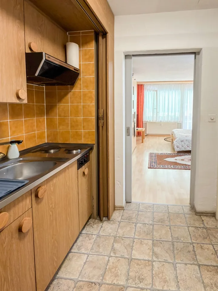 Charmante 1-Zimmer-Wohnung mit Balkon und herrlicher Aussicht in Vulpera
