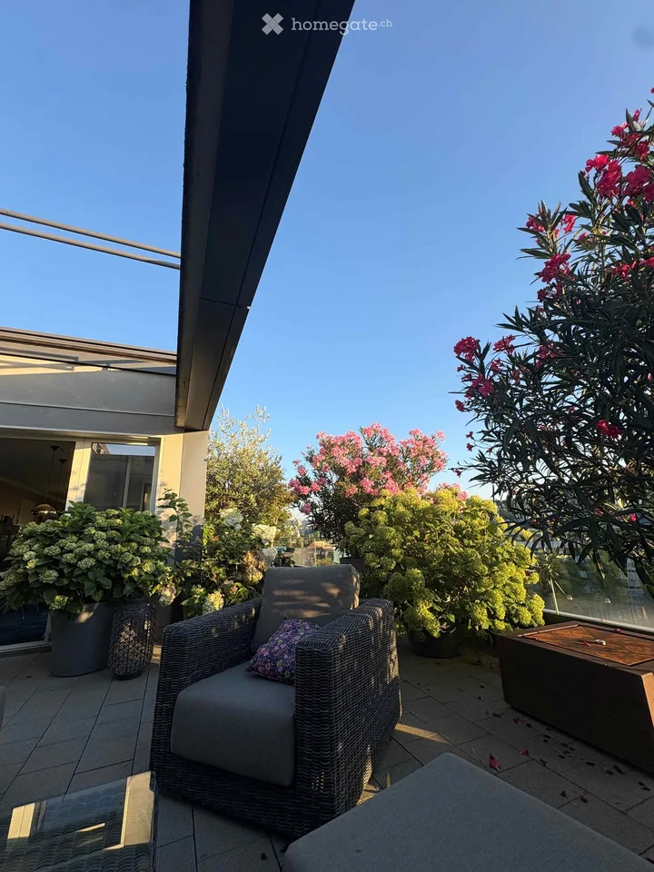 Beautiful 3.5 attic apartment on Pfingstweidstrasse 104D, quiet, roof terrace, sunny, private