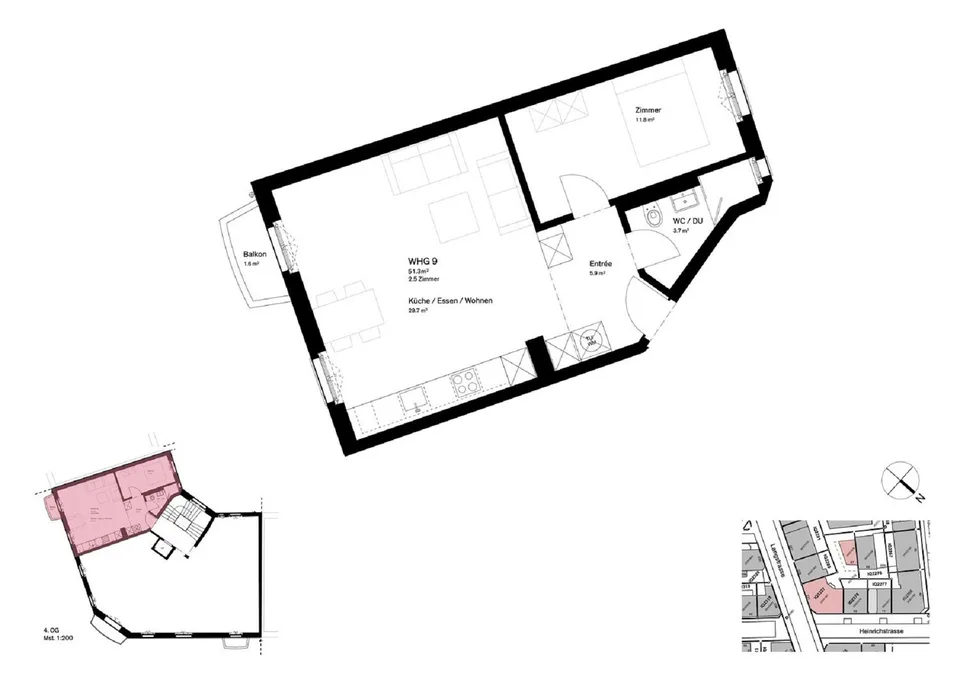 Charming 2.5-room apartment on Langstrasse in Zurich