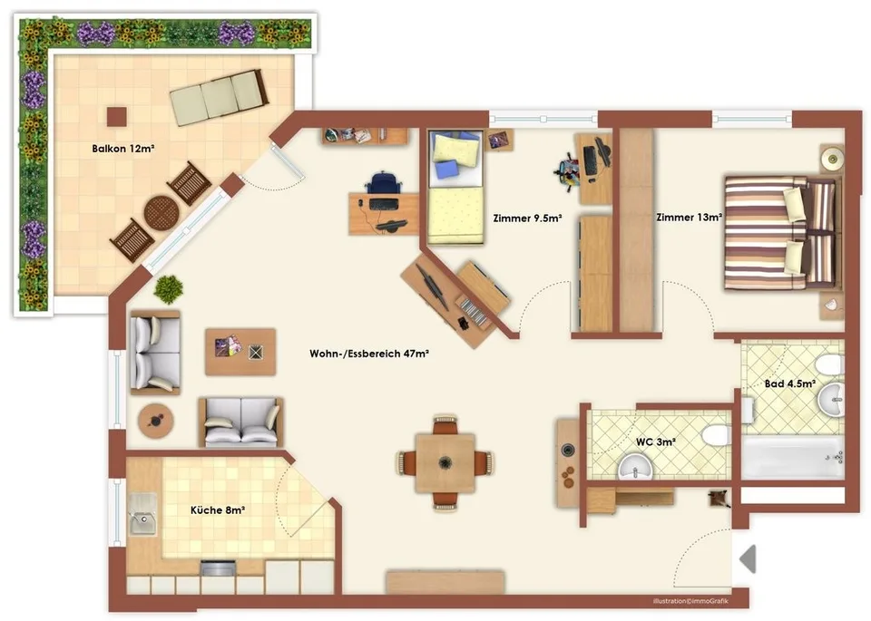 charmante 3.5 Zimmer-Wohnung an ruhiger Lage