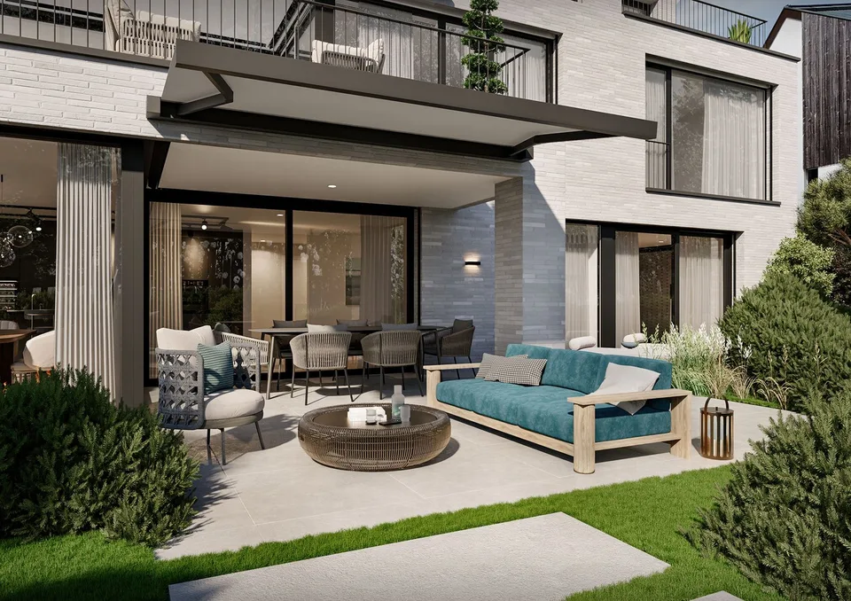 Exclusive 5.5-room DUPLEX garden apartment SMARAGD with wellness/f...