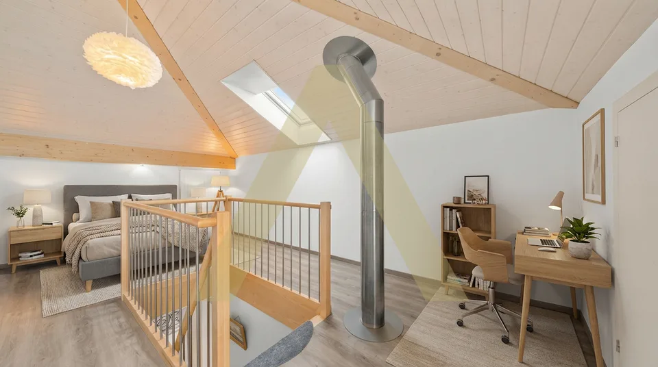 Grand duplex avec vue lac