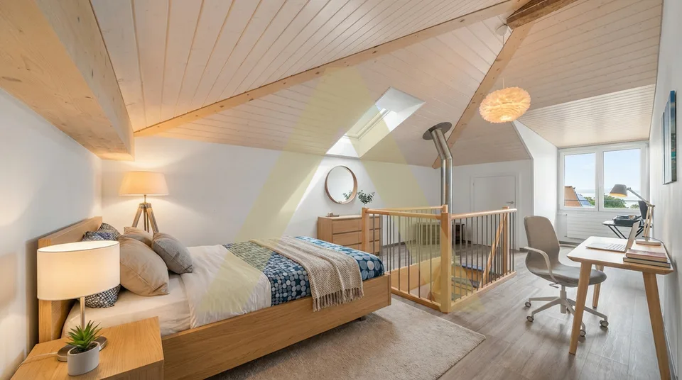 Grand duplex avec vue lac
