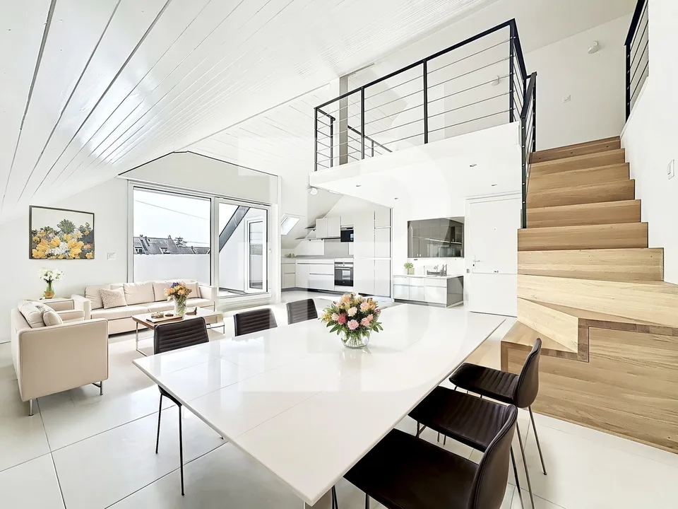 Charmant 3,5 pièces en attique 1 chambre - 1 mezzanine - 2 terrasses