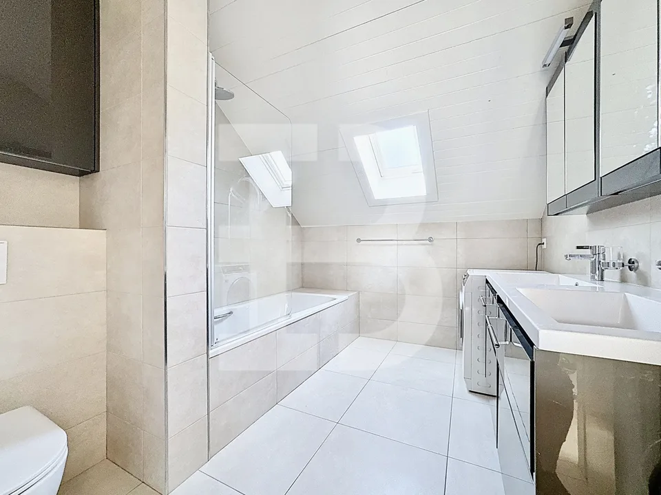Charming 3.5-room attic apartment with 1 bedroom - 1 mezzanine - 2 terraces