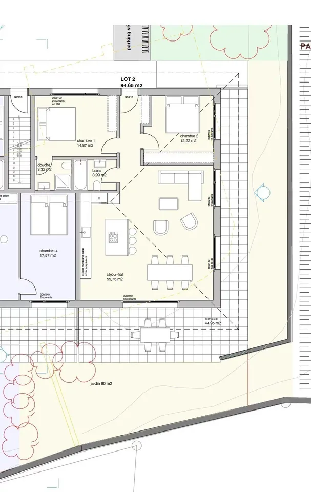 Neue Wohnung in Lutry mit Garten