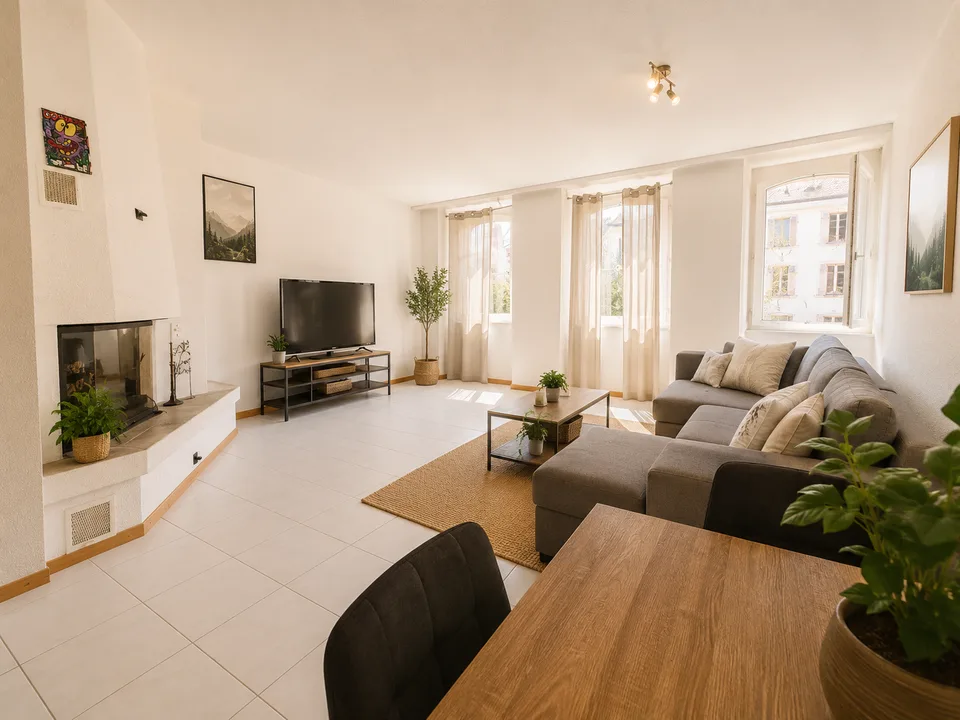 Schönes Duplex mit Terrasse und Kamin im Herzen von Bourg du Landeron
