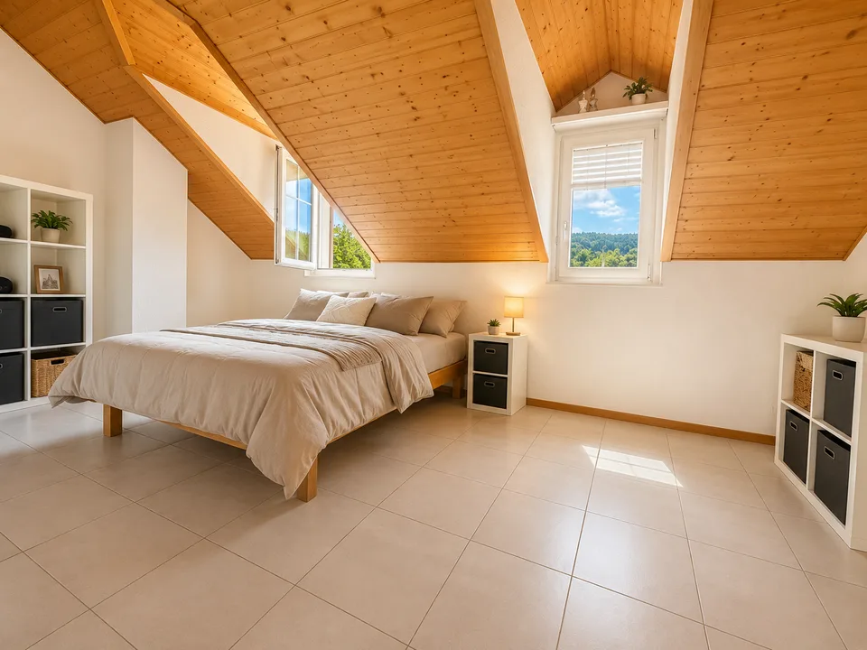 Schönes Duplex mit Terrasse und Kamin im Herzen von Bourg du Landeron
