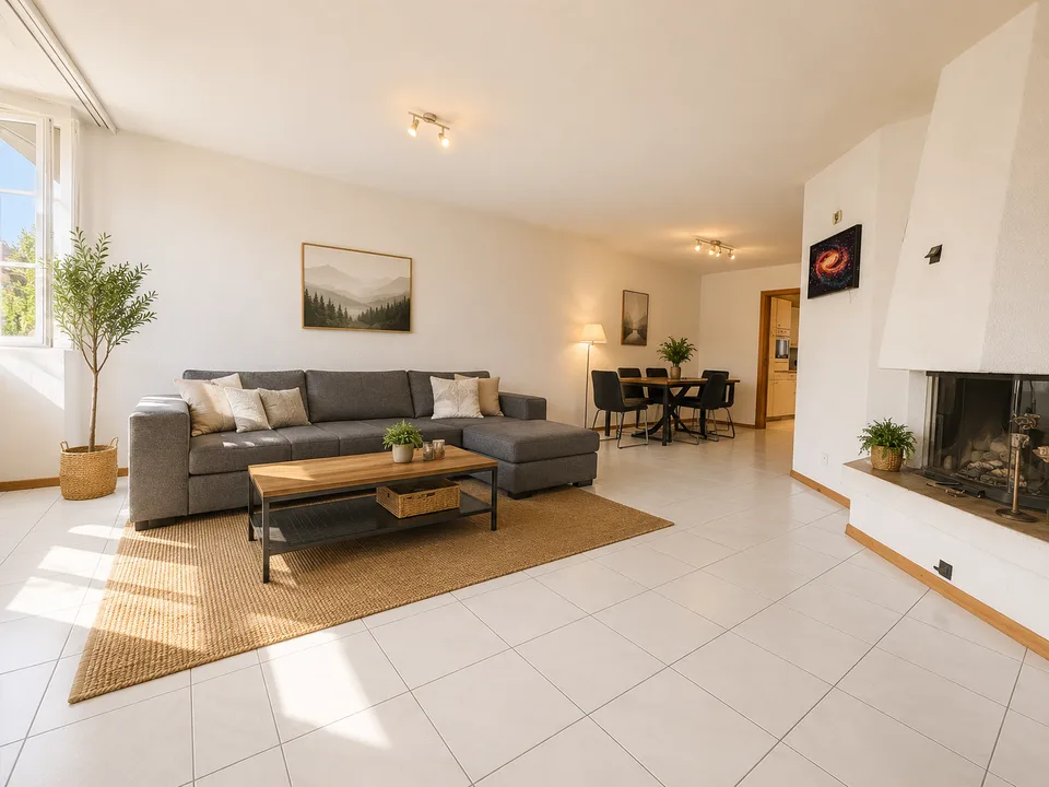 Schönes Duplex mit Terrasse und Kamin im Herzen von Bourg du Landeron