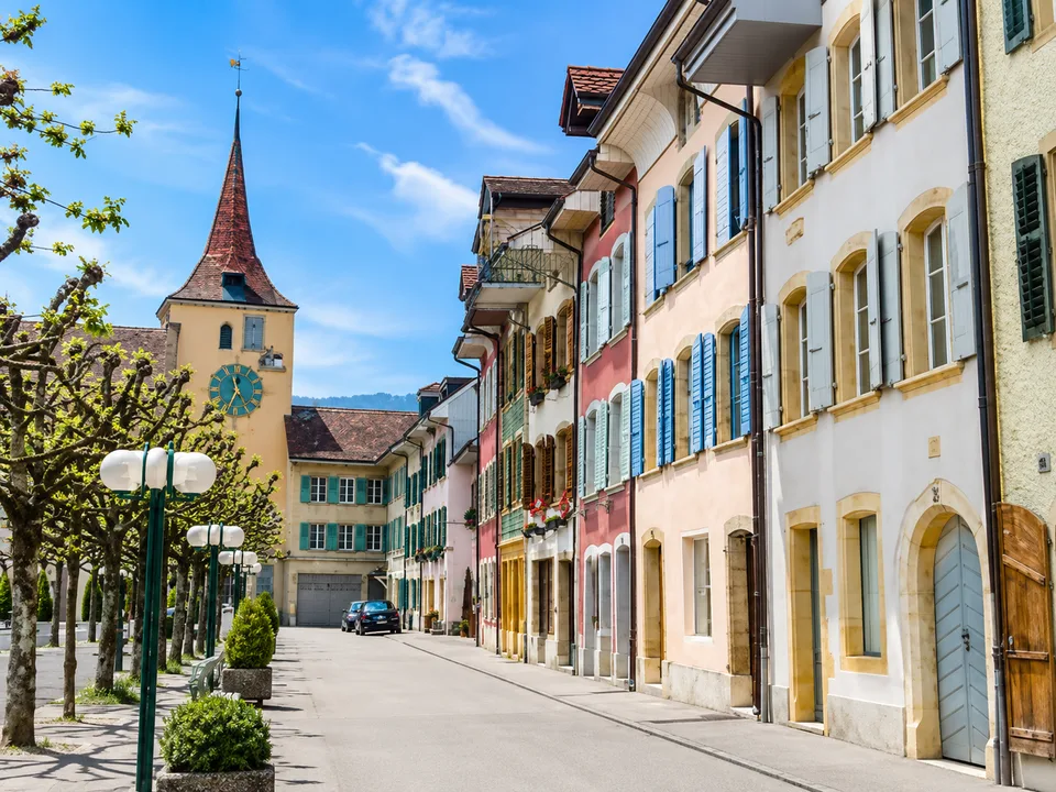 Schönes Duplex mit Terrasse und Kamin im Herzen von Bourg du Landeron