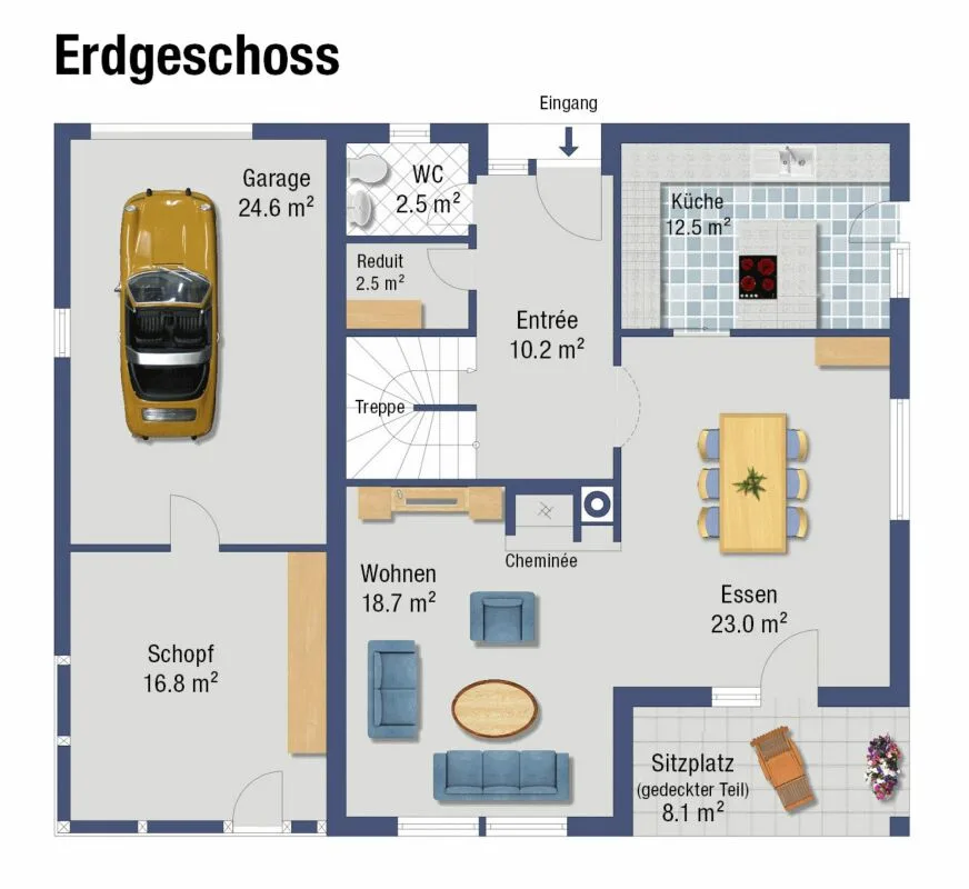 Gepflegtes 5.5-Zimmer EFH mit Gartenparadies