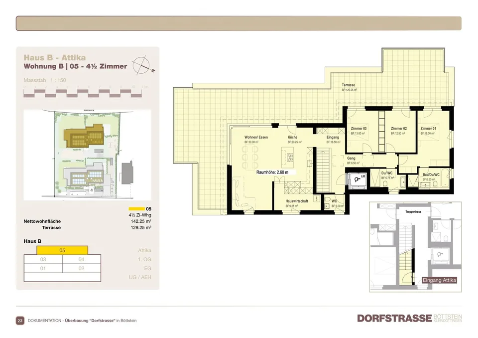 Luxurious 4.5-room attic in sunny Böttstein location for sale