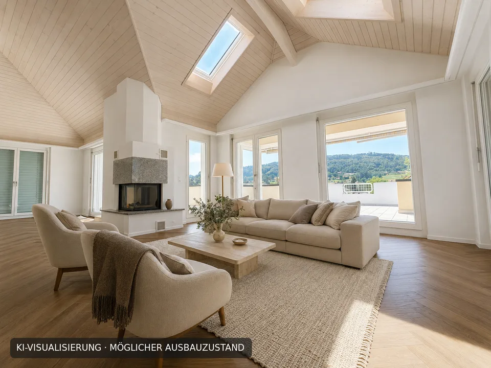 Einzigartige 6.5-Zimmer-Attika-Maisonettewohnung mit Galerie und Traumterrasse bald verfügbar!
