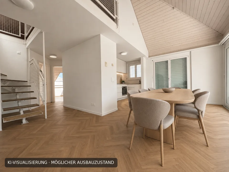 Einzigartige 6.5-Zimmer-Attika-Maisonettewohnung mit Galerie und Traumterrasse bald verfügbar!