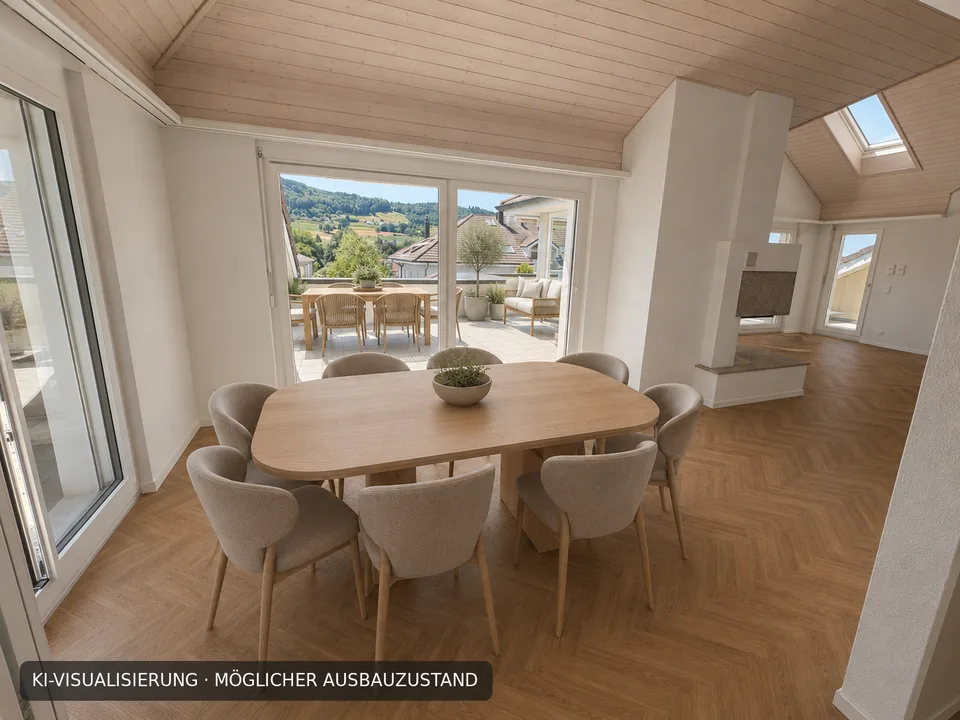 Einzigartige 6.5-Zimmer-Attika-Maisonettewohnung mit Galerie und Traumterrasse bald verfügbar!