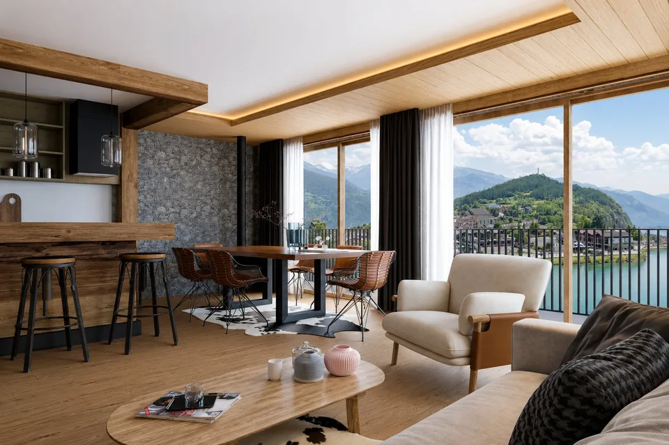 Chalet nuovo di 5,5 locali in struttura lignea con vista panoramica sul lago e le Alpi