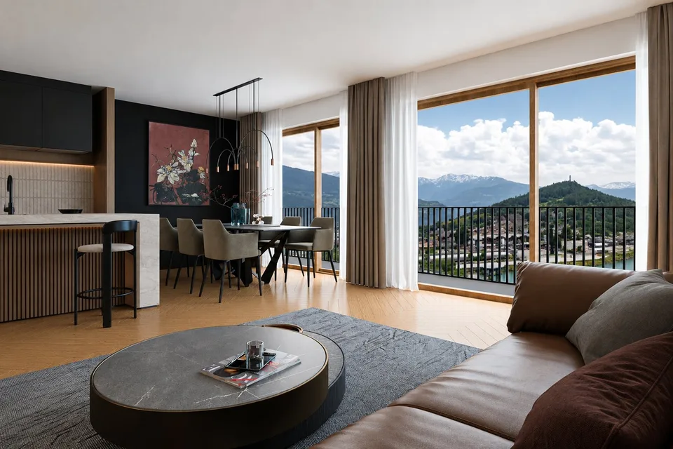 Chalet nuovo di 5,5 locali in struttura lignea con vista panoramica sul lago e le Alpi