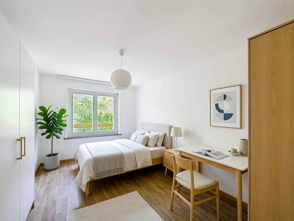 All'ultimo piano - Grande appartamento di 3.5 locali su 1 livello di 79 m2 + balcone