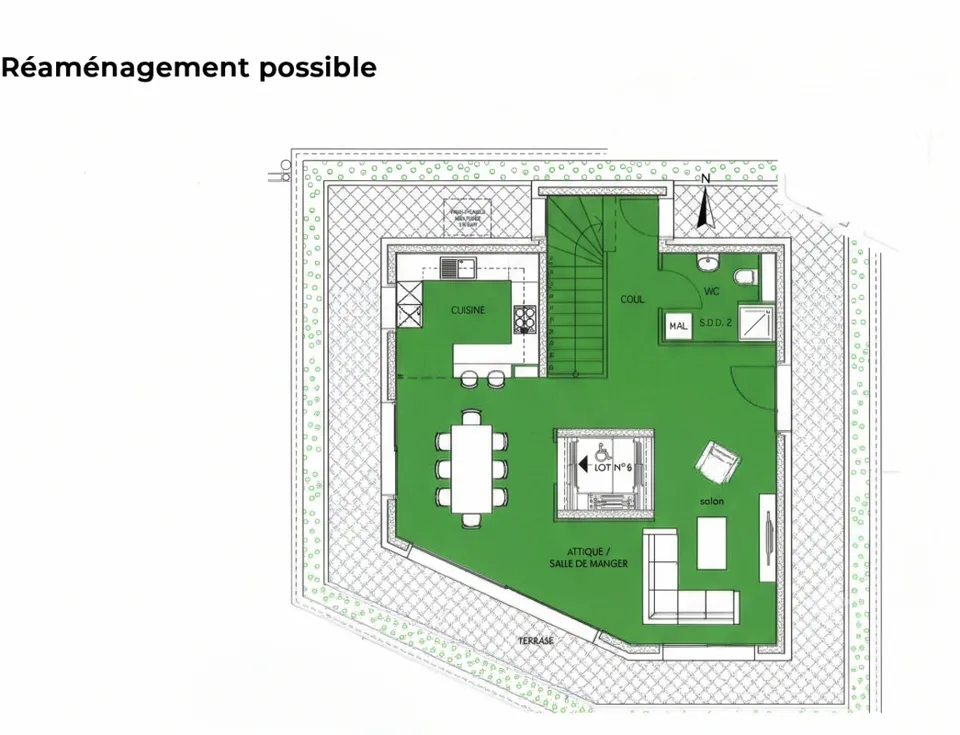 Magnifique attique-duplex de 165 m² avec terrasse entre Lausanne et Pully, proche de toutes les commodités