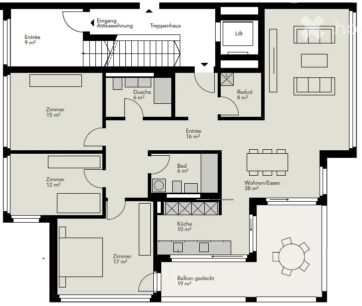 Eglispark: Luxuriöse 4.5-Zi.-Wohnung mit herrlicher Weitsicht