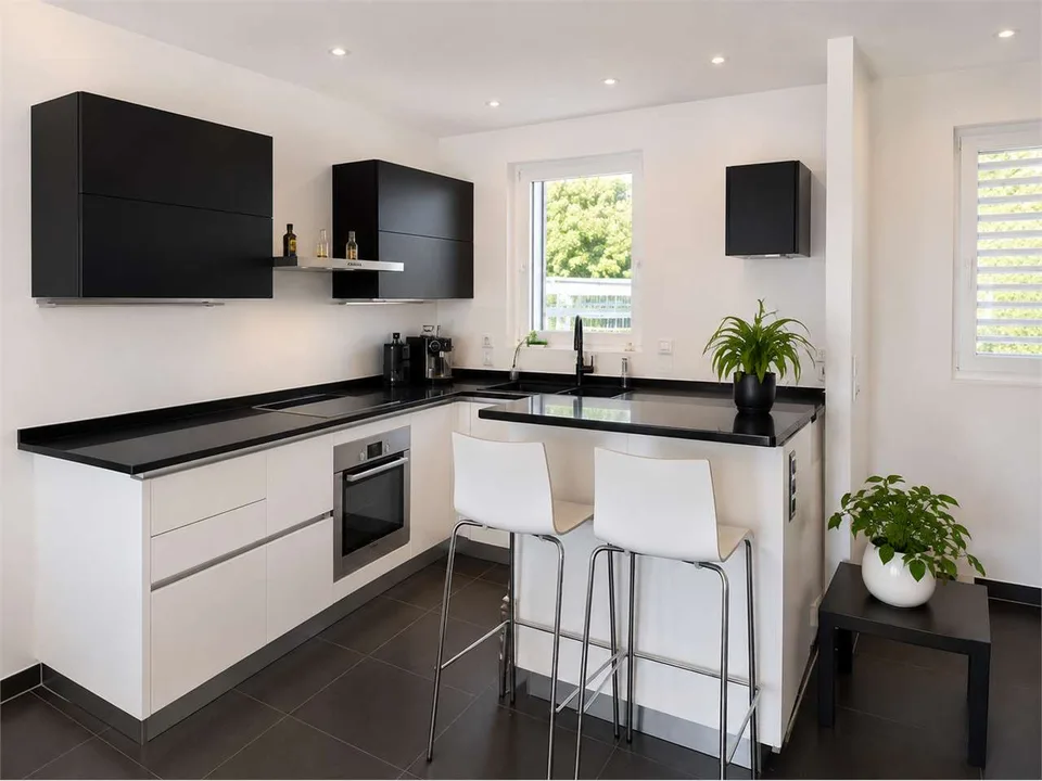 Helles Appartement mit Garten und Fitnessraum im Wohnkomplex