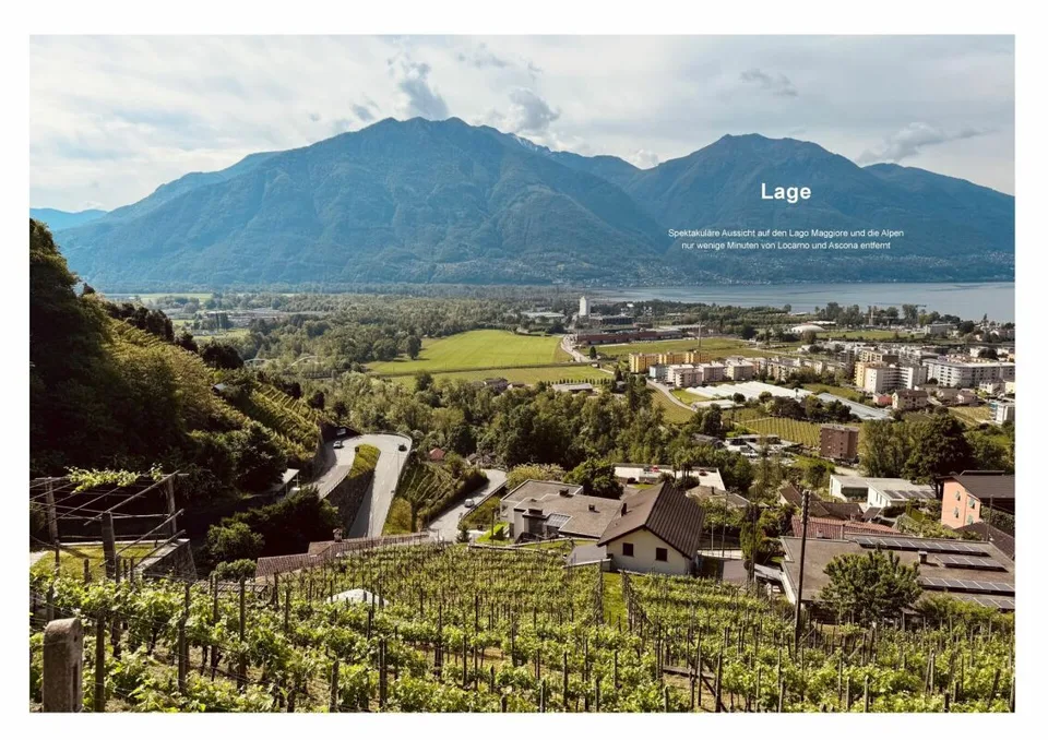 Terreno edificabile con permesso di costruire a Gordola (vista lago)