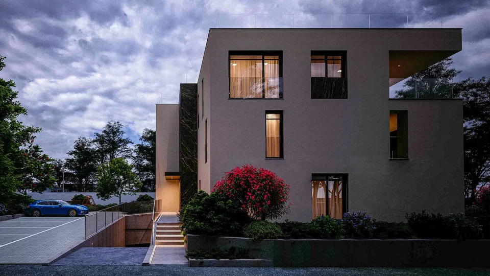 Moderno 4.5 locali con giardino a Sorengo