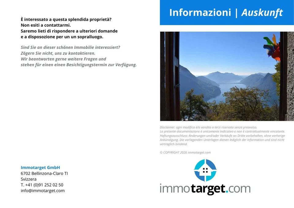 Villa mit 4.5 Zimmern, Garten und freier Sicht in Brè sopra Lugano